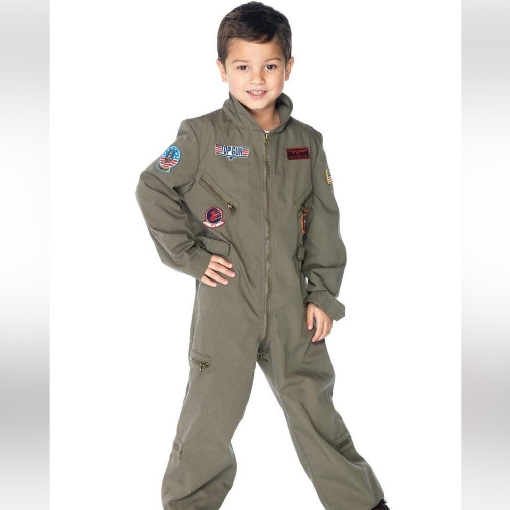 Boy's Top Gun Flight Suit Costume, Halloween Air Force pilot